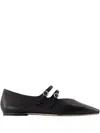 Aeyde Double-strap Pointed-toe Flats In Black