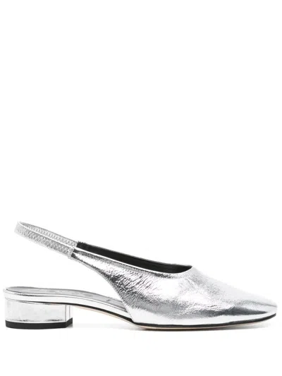 AEYDE AEYDE DUA CRACKLE LAMINATED CALF LEATHER SILVER