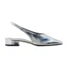 Aeyde Dua Flat In Silver