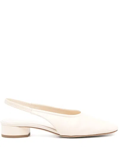 Aeyde Dua Nappa Leather Creamy Shoes In Beige