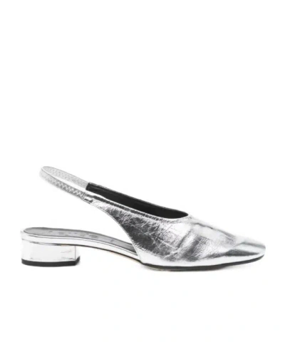 Aeyde Dua Slingback Pumps In Silver