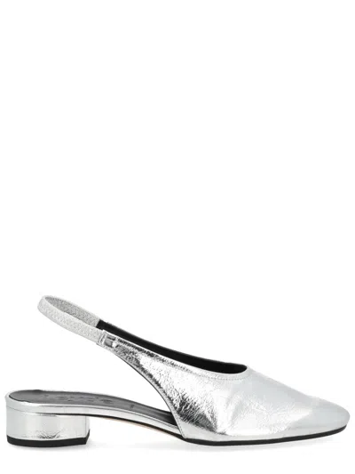 Aeyde Elegant Flat Mini Sandals For Women In Silver