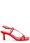 Aeyde Elise 75 Leather Sandals In Red