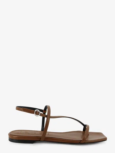 AEYDE ELLA FLAT LEATHER SANDALS