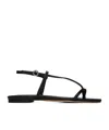 Aeyde Ella Leather Sandals In Black