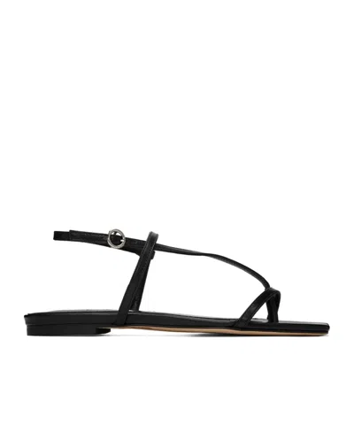 Aeyde Ella Suede Sandals In Black