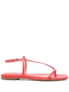 Aeyde Ella Leather Thong Sandals In Red