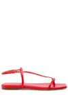 Aeyde Ella Leather Thong Sandals In Red