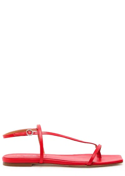 Aeyde Ella Leather Thong Sandals In Red