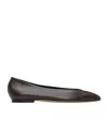 Aeyde Cassy Pointed-toe Ballet Flats In Brown