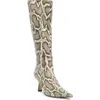Aeyde Bottes À Imprimé En Cuir In Creamy