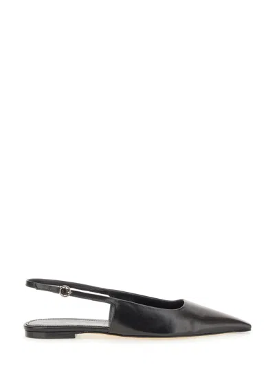 Aeyde Pointed-toe Flat Sandals In Black