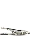 Aeyde Dani Slingback Flats Creamy In Neutrals