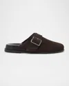 AEYDE FINJA SUEDE BUCKLE EASY MULES