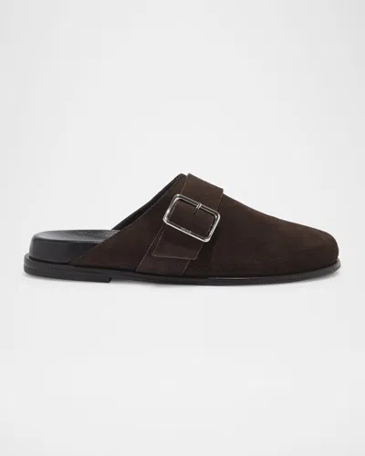Aeyde Finja Suede Buckle Easy Mules