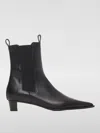 Aeyde Kiki Leather Pointed Toe Boots In Schwarz