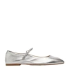 Aeyde 10mm Uma Laminated Leather Ballerina In White