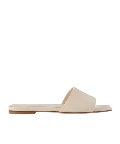 Aeyde Flat Outdoor Slide Sandals In Nude