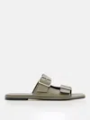 Aeyde Open-toe Slippers In Grau