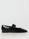 Aeyde Sunny Polido Dancer Lamb Leather Flats In Black