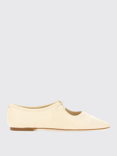 Aeyde Flat Shoes  Woman Color Ivory In Gold