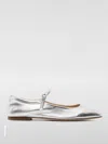 Aeyde Aline Babies Metallic Ballerina Shoes In Silber