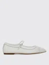 Aeyde White Uma Mesh Toe-cap Ballerina Flats