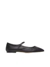 Aeyde Sleek Nappa Leather Flats For Women In Black