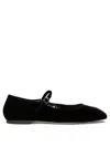 Aeyde Square Head Flat-soled Shoes In Black