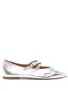 Aeyde Franny Ballerina Shoes In Silver