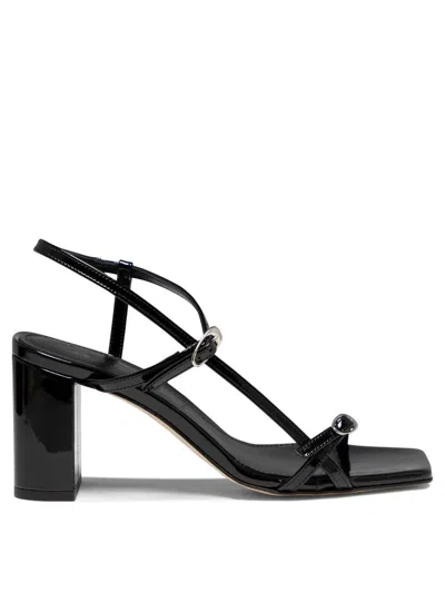 Aeyde Franzi Patent-leather Sandals In Black