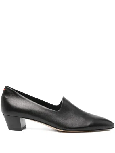 Aeyde Gabby Block Heel Round Toe Pumps In Black