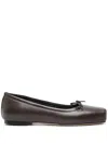 Aeyde Gabriella Nappa Leather Flats In Braun