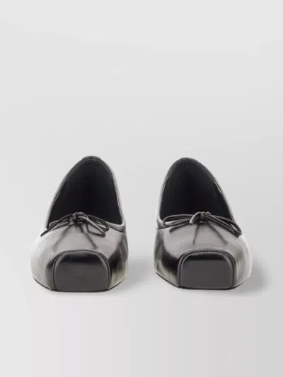 Aeyde "gabriella" Bow Detail Square Toe Ballerina