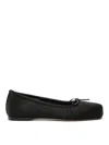 Aeyde 5mm Gabriella Satin Flats In Black