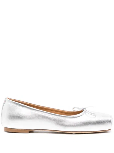 AEYDE GABRIELLA LAMINATED NAPPA LEATHER SILVER,A11FLGBRS08FL26SS24920051 SILVER