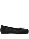 Aeyde Gabriella Satin Black Shoes In Black