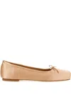 Aeyde Gabriella Square-toe Ballet Flats In Brown