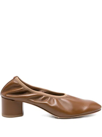 Aeyde Gemma Nappa Leather Tobacco Shoes In Brown