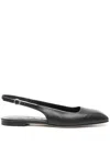 Aeyde 10mm Geraldine Napa Slingback Flats In Black
