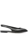 Aeyde 10mm Geraldine Napa Slingback Flats In Black