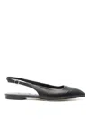 Aeyde 10mm Geraldine Napa Slingback Flats In Black