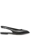 Aeyde 10mm Geraldine Napa Slingback Flats In Black