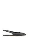 Aeyde 10mm Geraldine Napa Slingback Flats In Black
