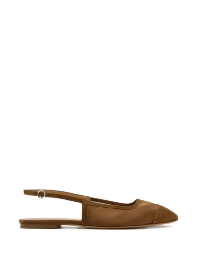 Aeyde Geraldine Slingback Ballet Flats In Brown