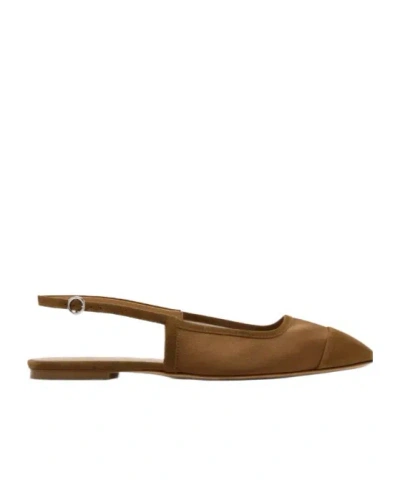 Aeyde Geraldine Slingback Ballet Flats In Brown