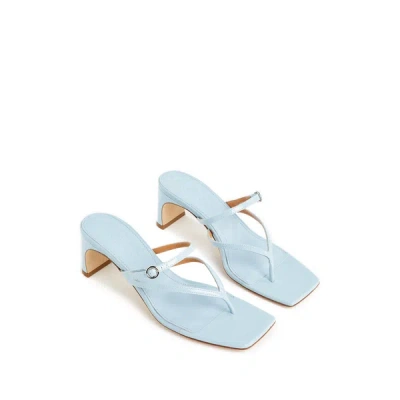 Aeyde Giselle Leather Heeled Sandals In Blue