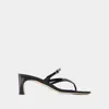 Aeyde Giselle Leather Sandals In Black