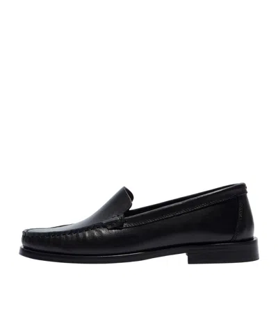 Aeyde Glossy Black Slip-on Loafer