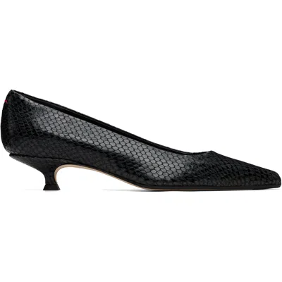 Aeyde Gray Cari Pointed-toe Heels In Black